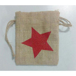 Jute draw string bag image