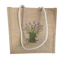 Jute bag with a design on it image