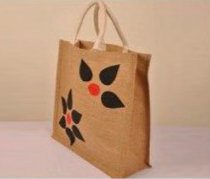 Jute bag with a design on it image